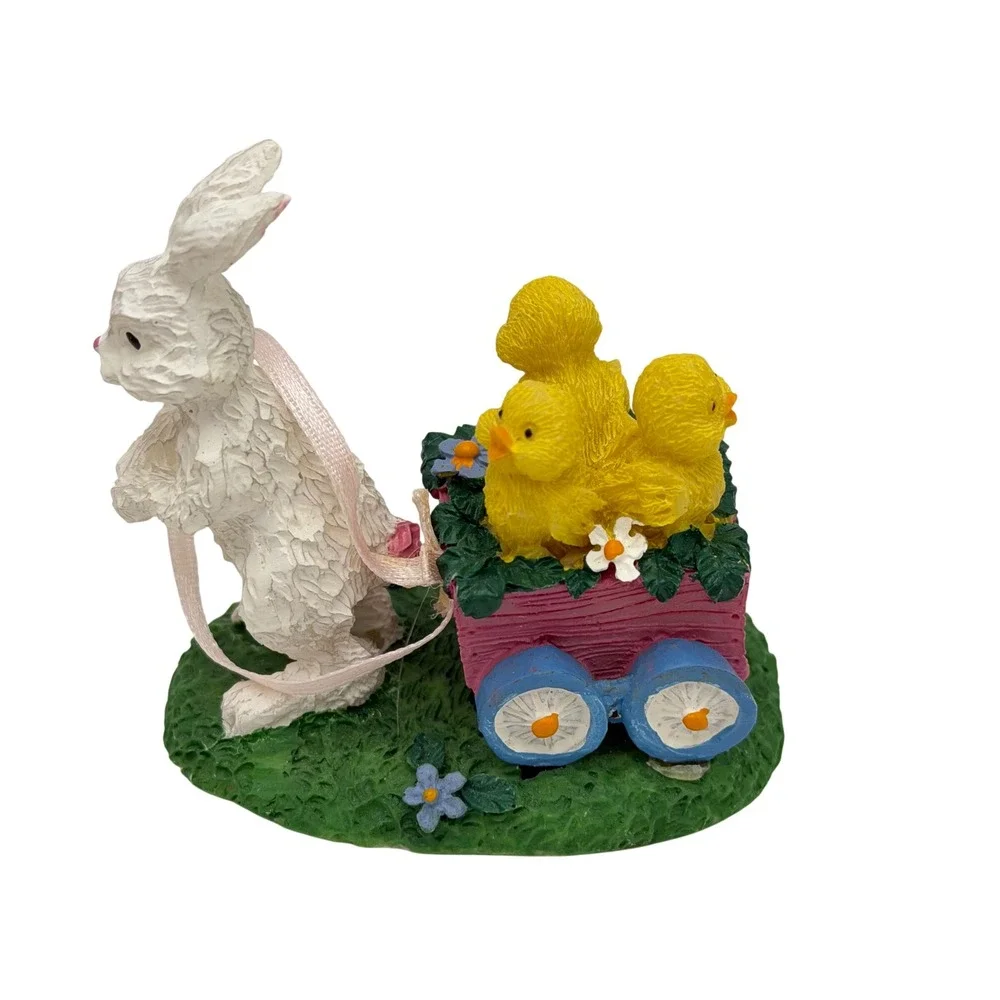 Vtg Easter Bunny Rabbit‎ Figurine Lot 14pc Ceramic Spring Decor Anthropomorphic